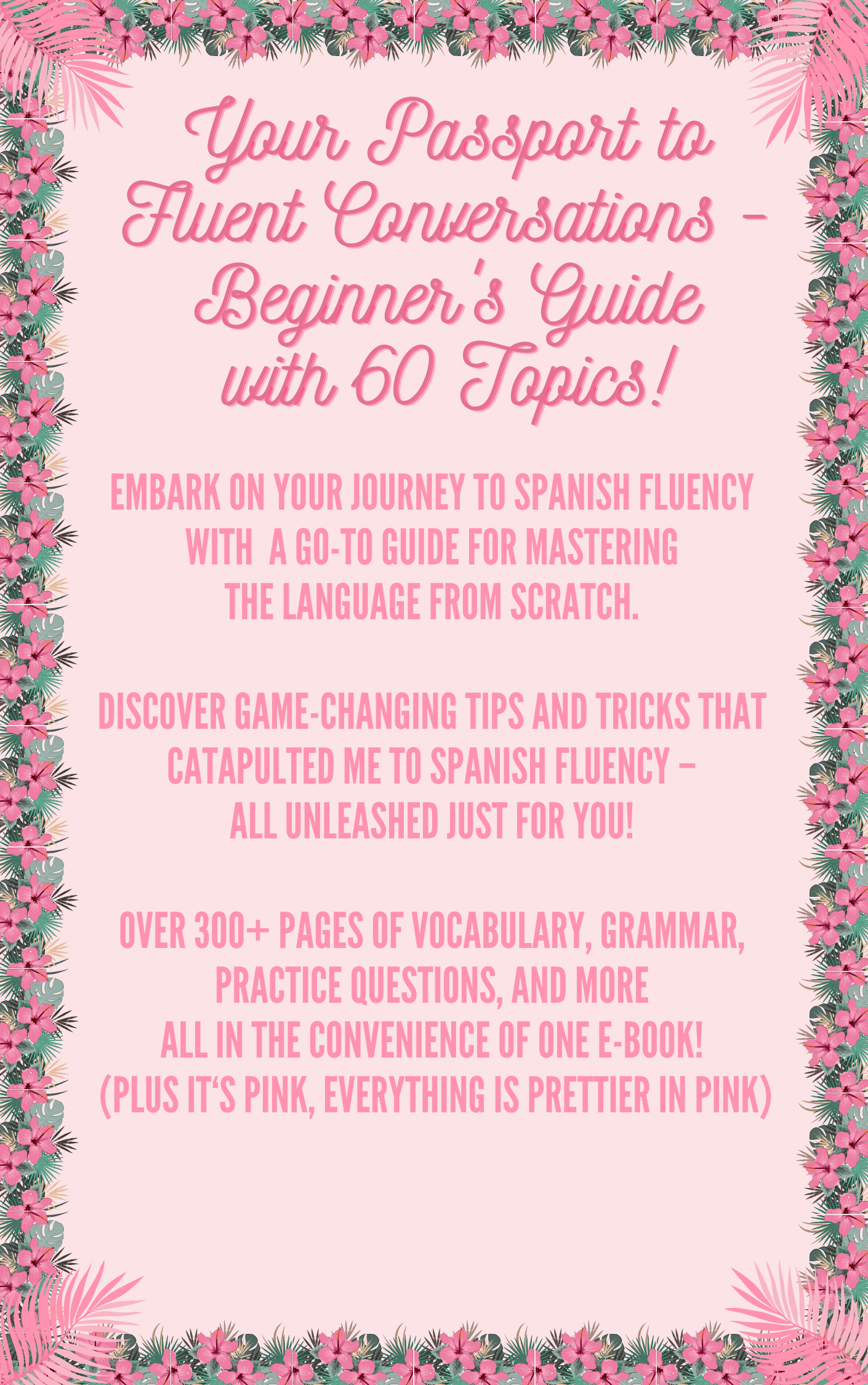 Beginner's Spanish Guide (Pink Mode), eBook