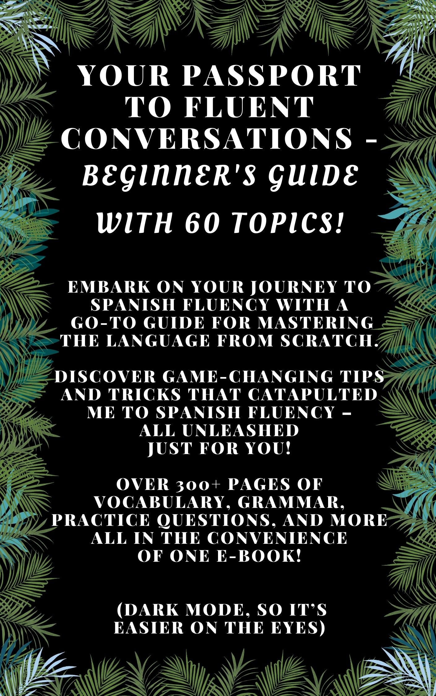 Beginner's Spanish Guide (Dark Mode), eBook