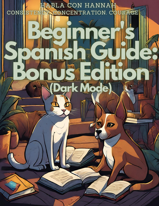 Beginner's Spanish Guide: Bonus Edition (Dark Mode), eBook